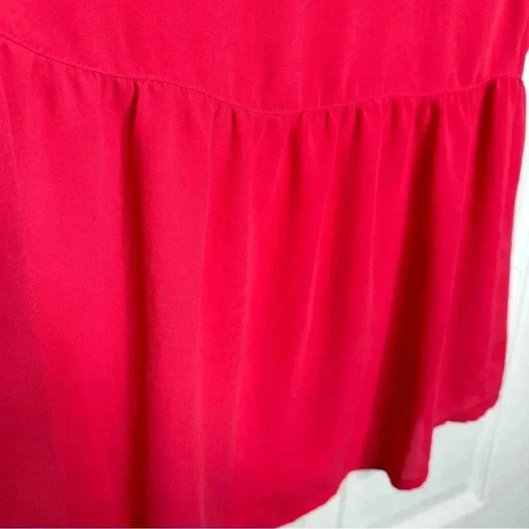 Forever 21 Blouse Sleeveless Semi-Sheer  Red Size Small - Picture 11 of 16